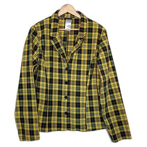 Dreamgirl Yellow and Black Plaid Jacket